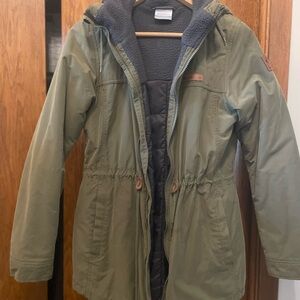 Olive Green Hooded Parka Jacket